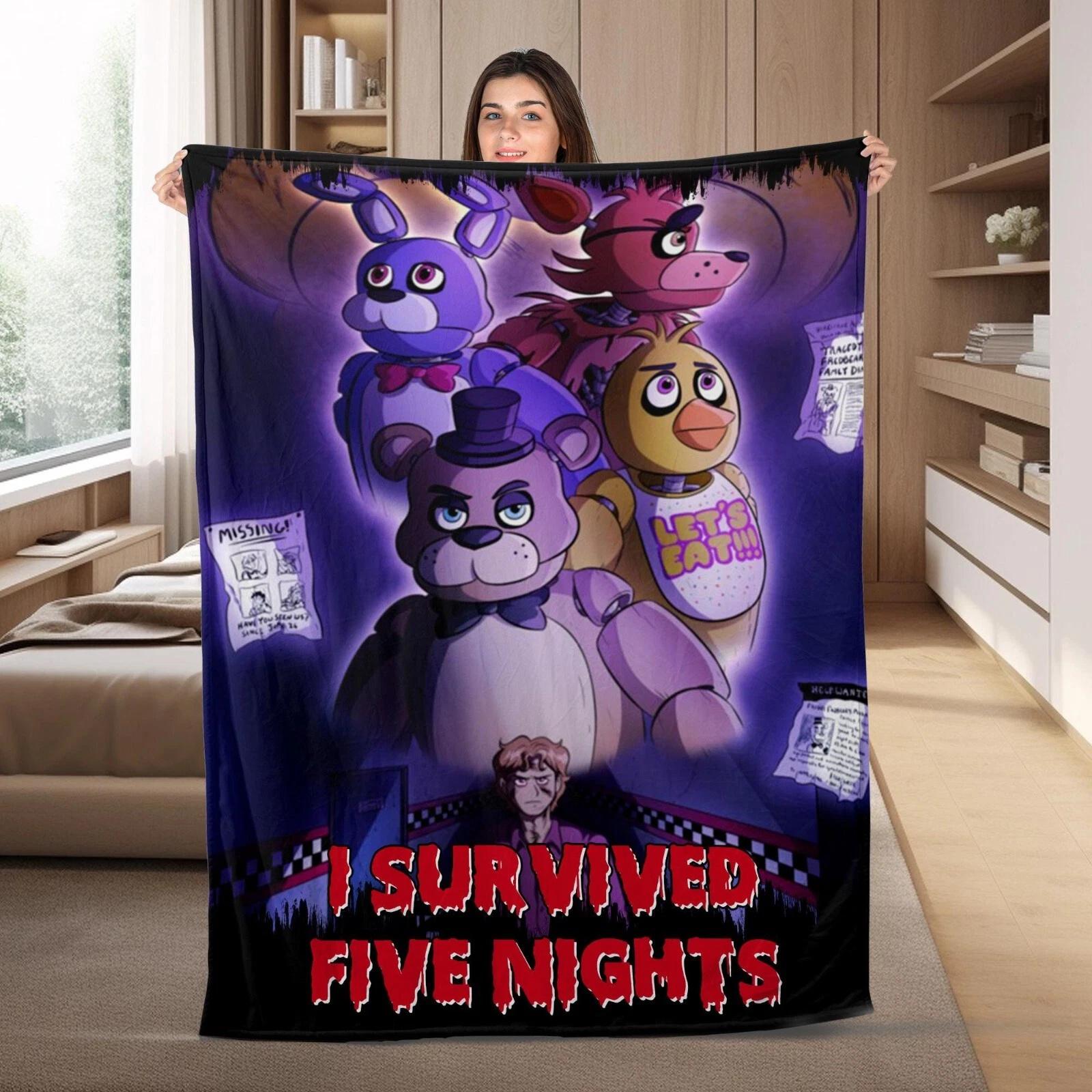 Customized Five Nights At Freddy’s Fleece Sherpa Blanket