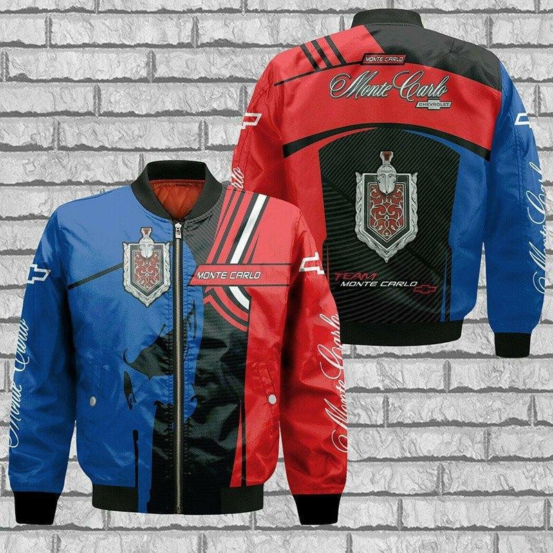 Chevrolet Monte Carlo Blue Skull Bomber Jacket