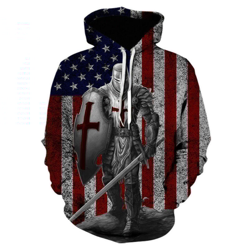 Men Hoodie Pullover Hooded Sweatshirt Graphic Print Sports Activewear Jacket Usa