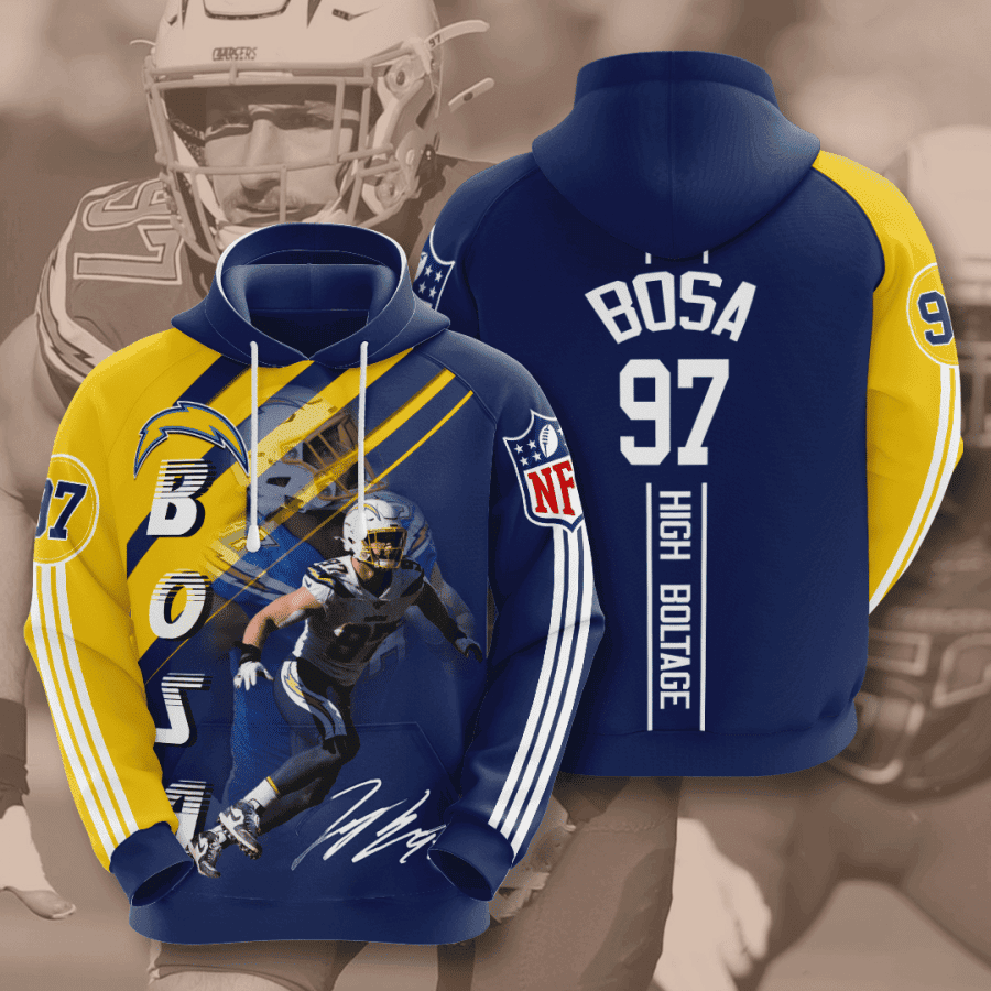 Los Angeles Chargers Joey Bosa 3D All Over Print Hoodie & Zip Hoodie