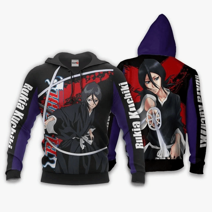 Rukia Kuchiki Bleach  3d Hoodie Zip Hoodie