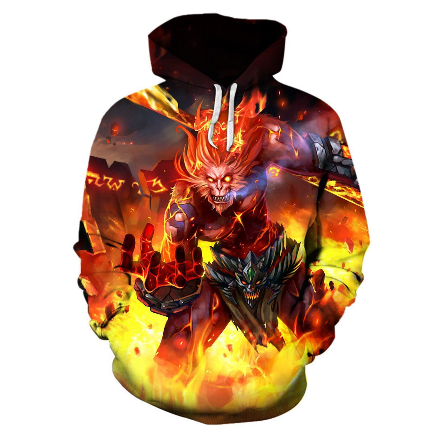 Volcanic Wukong League of Legends 3D All Over Print Hoodie & Zip Hoodie