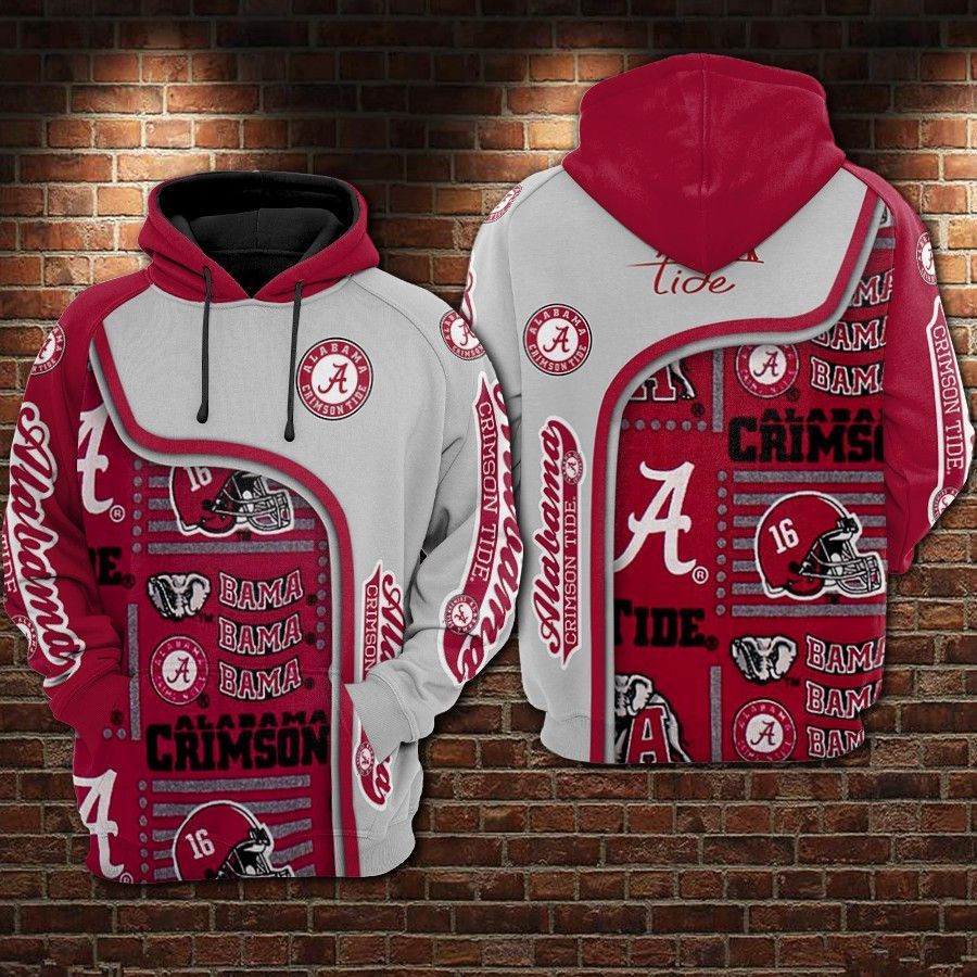 Alabama Crimson Tide 3D All Over Print Hoodie & Zip Hoodie