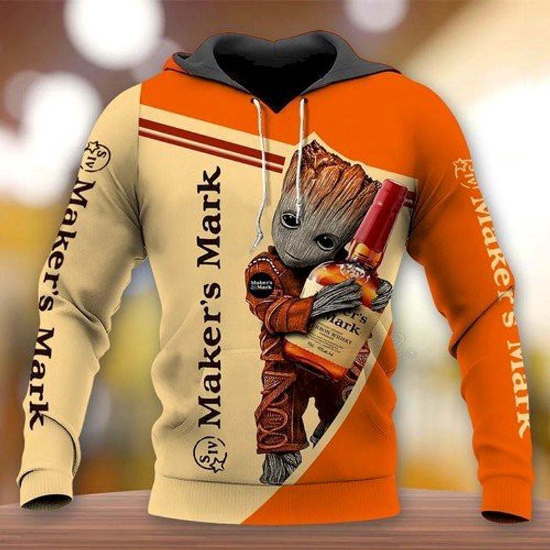 Groot Official Makers Mark Bourbon Whiskey  3d Hoodie