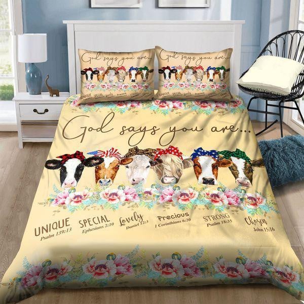 Cow Bedding Set Cows God Says You Are Duvet Covers