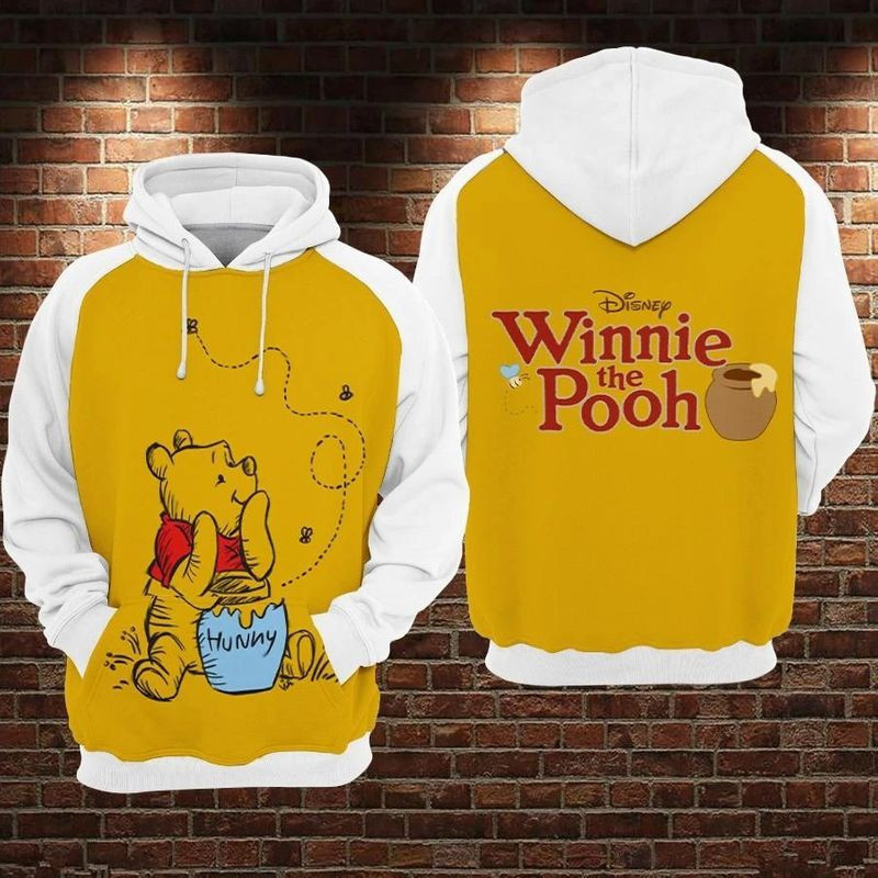 Pooh And Honey Winnie The Over Print 3d Hoodie Zip Hoodie 840