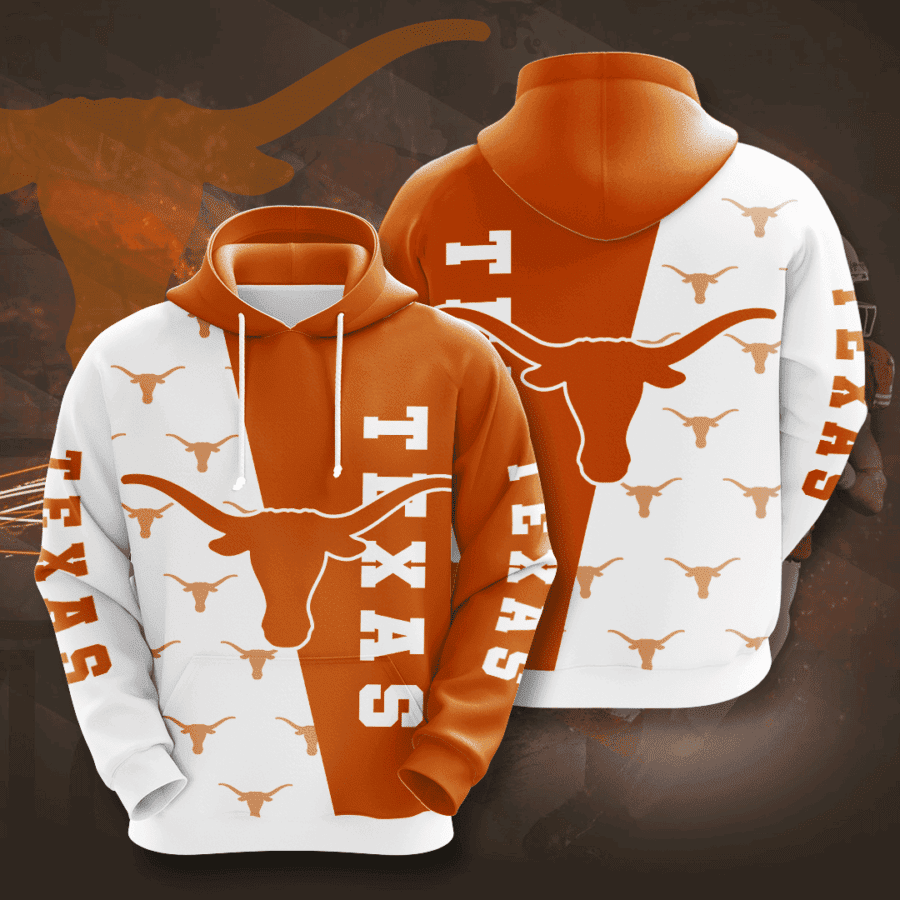 Texas Longhorns 3D All Over Print Hoodie & Zip Hoodie