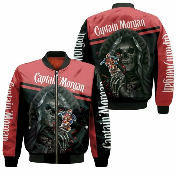 Captain Morgan Skull Maiden 3d Jersey Bomber Jacket 43