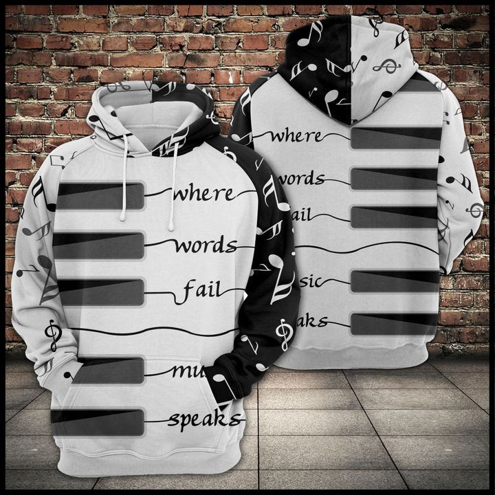 Piano Music 3D All Over Print Hoodie & Zip Hoodie