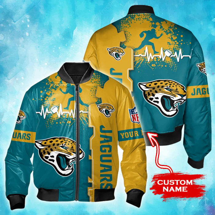 Jacksonville Jaguars Personalized Thick Bomber Jacket CSBBT156
