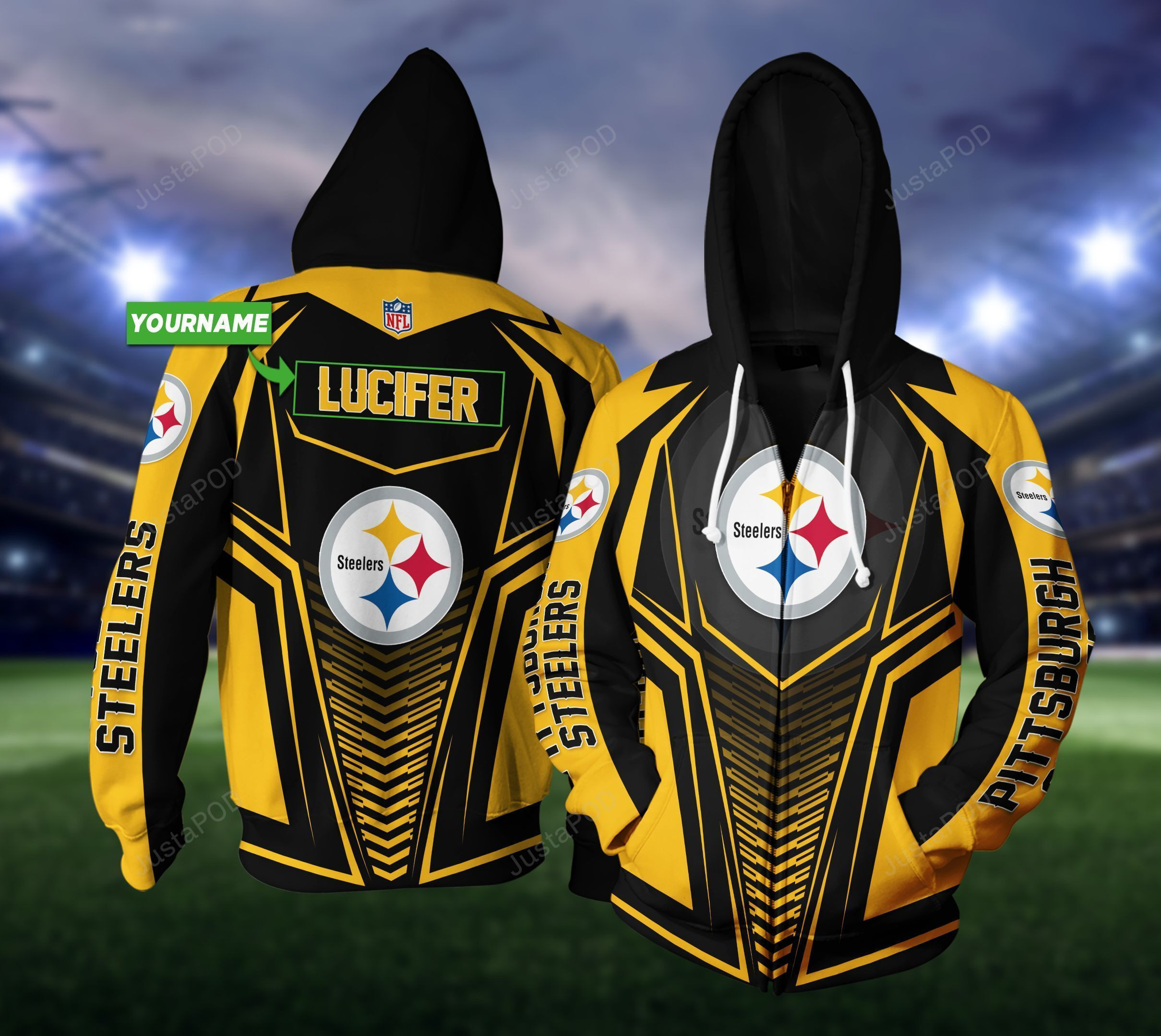 Personalized Pittsburgh Steelers 3D All Over Print Hoodie & Zip Hoodie