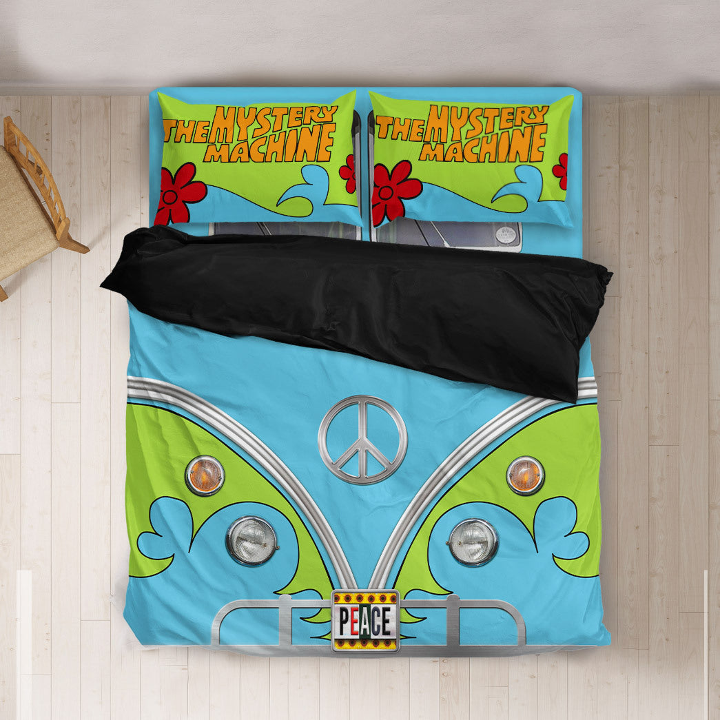Scooby Doo Bedding Set The Mystery Machine Hippie Van Duvet Covers