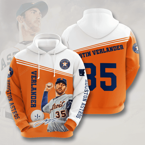 HOUSTON ASTROS Justin Verlander 3D All Over Print Hoodie & Zip Hoodie