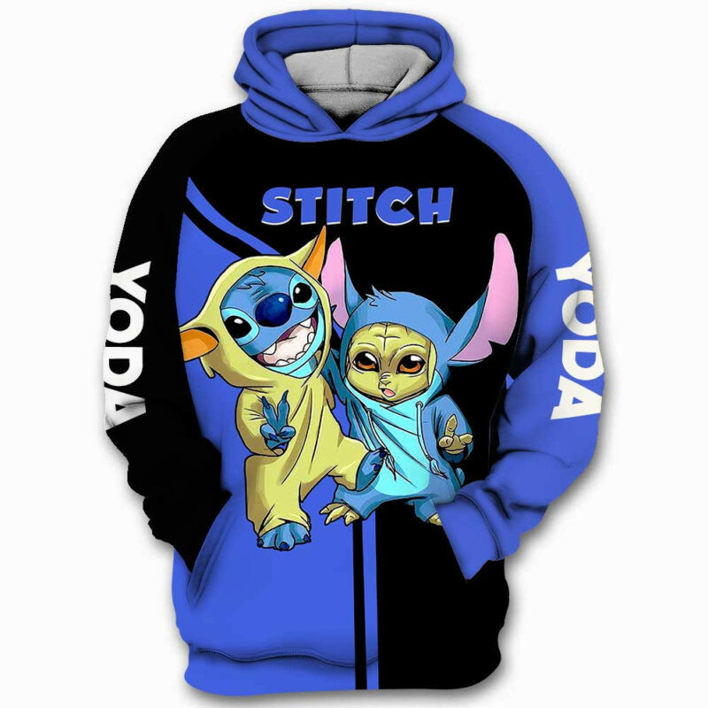 Stitch Yoda Lilo And Stitch Star Wars 3d Hoodie