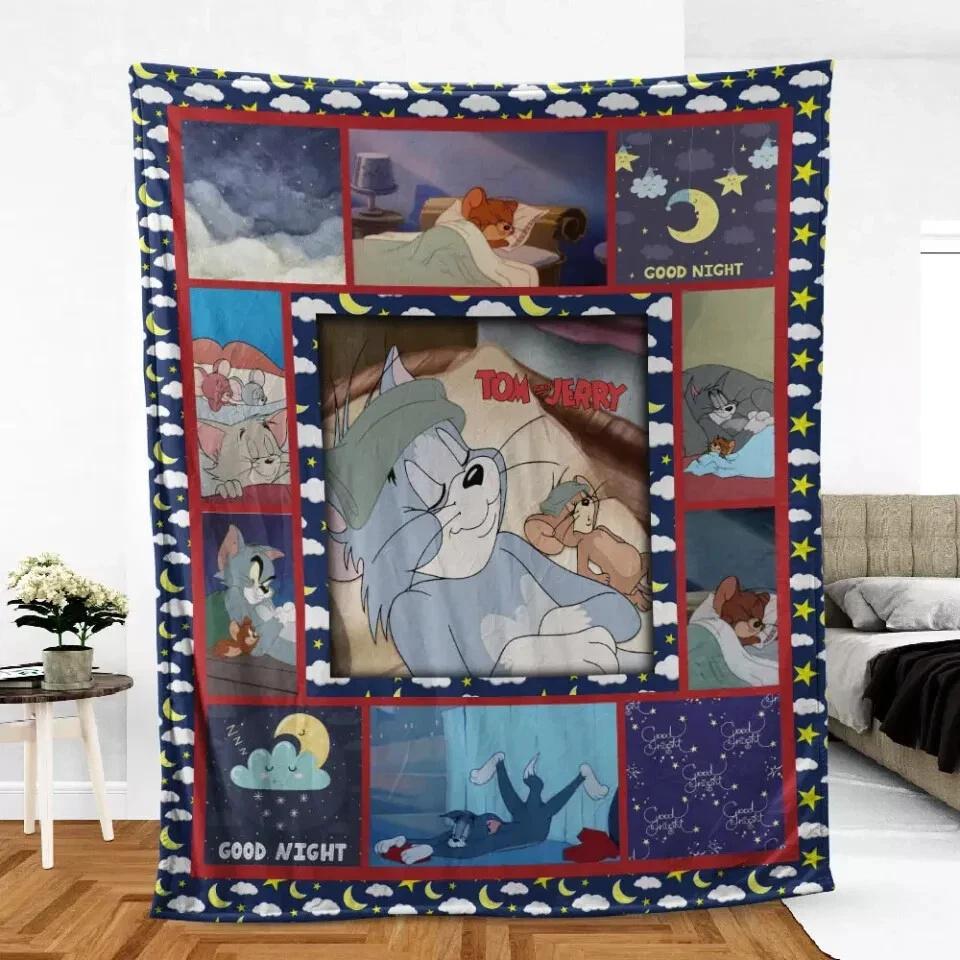 Tom And Jerry Fleece Sherpa Blanket