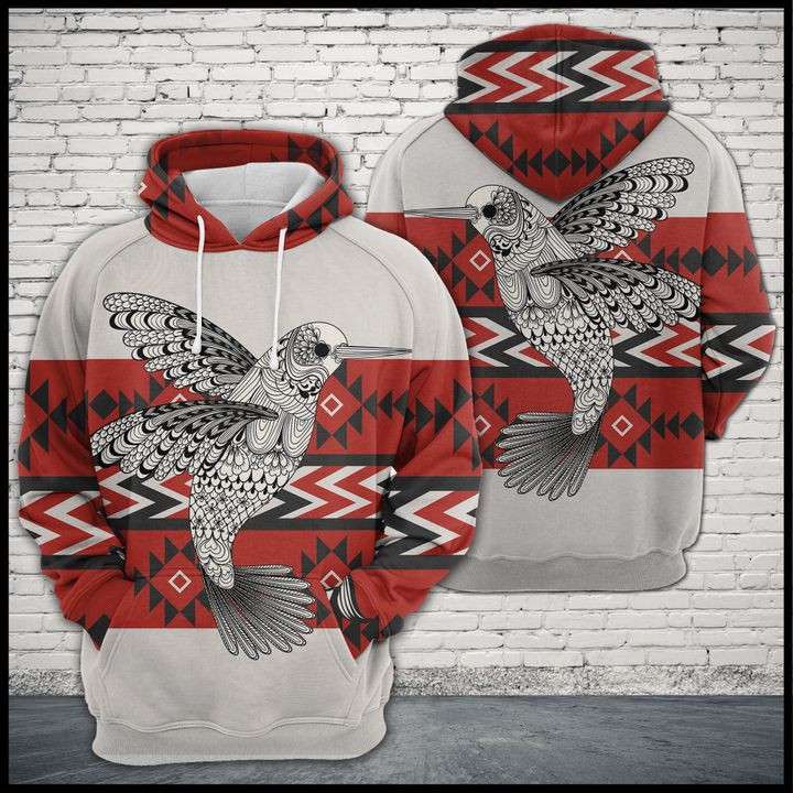 Hummingbird Zentangle Native Pattern 3D All Over Print Hoodie & Zip Hoodie