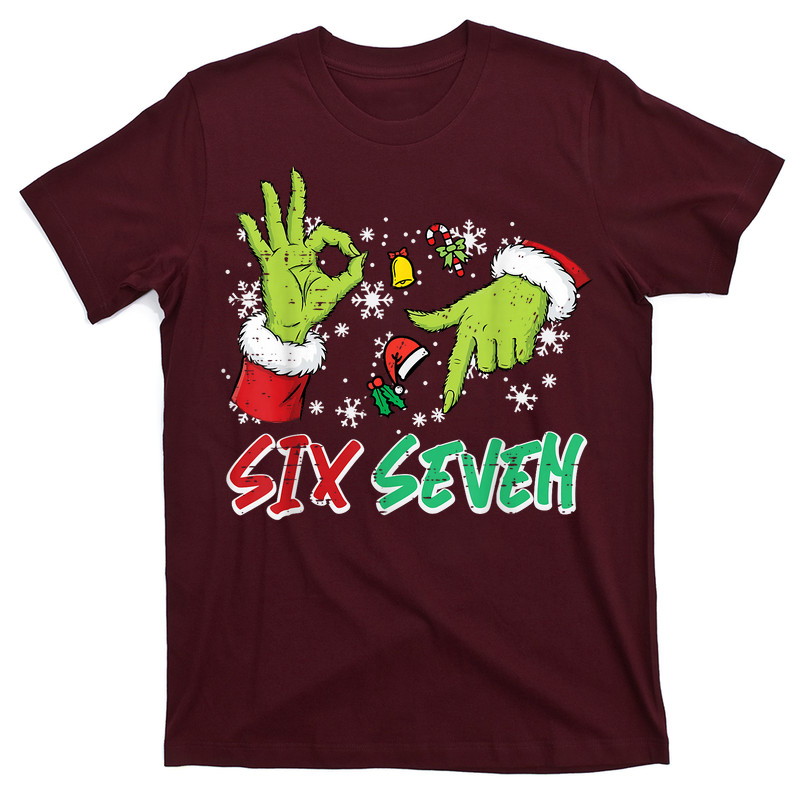 Christmas Six Seven 67 Funny Meme 6 7 Xmas T-Shirt