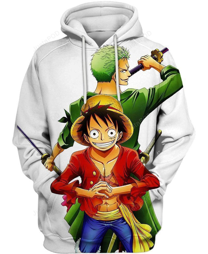 Zoro and Luffy 3D All Over Print Hoodie & Zip Hoodie