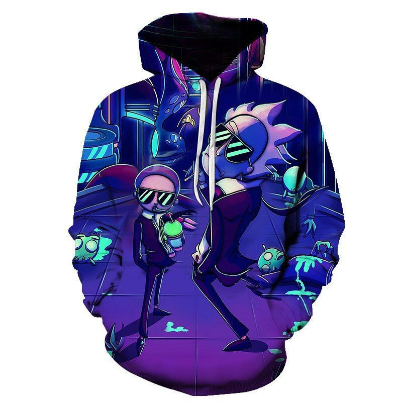 Rick And Morty Gift Over Print 3d Hoodie Zip Hoodie 866