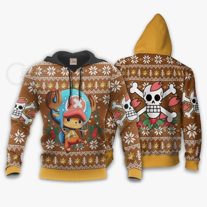 Tony Tony Chopper Ugly Christmas One Piece  3d Hoodie Zip Hoodie