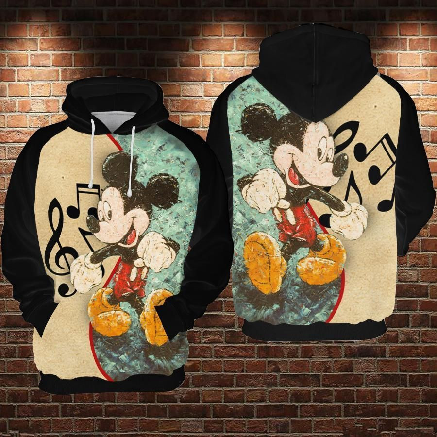 Mickey Mouse Movies Over Print 3d Hoodie Zip Hoodie 344
