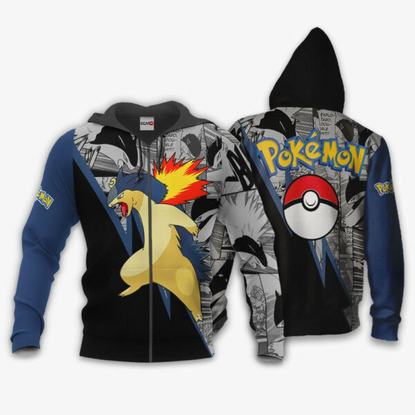 Typhlosion Anime Pokemon 1k948 Cartoon Graphic Outfits Aop 3d Hoodie Zip Hoodie 2326