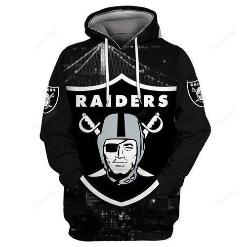 Oakland Raiders Pocket 3D All Over Print Hoodie & Zip Hoodie