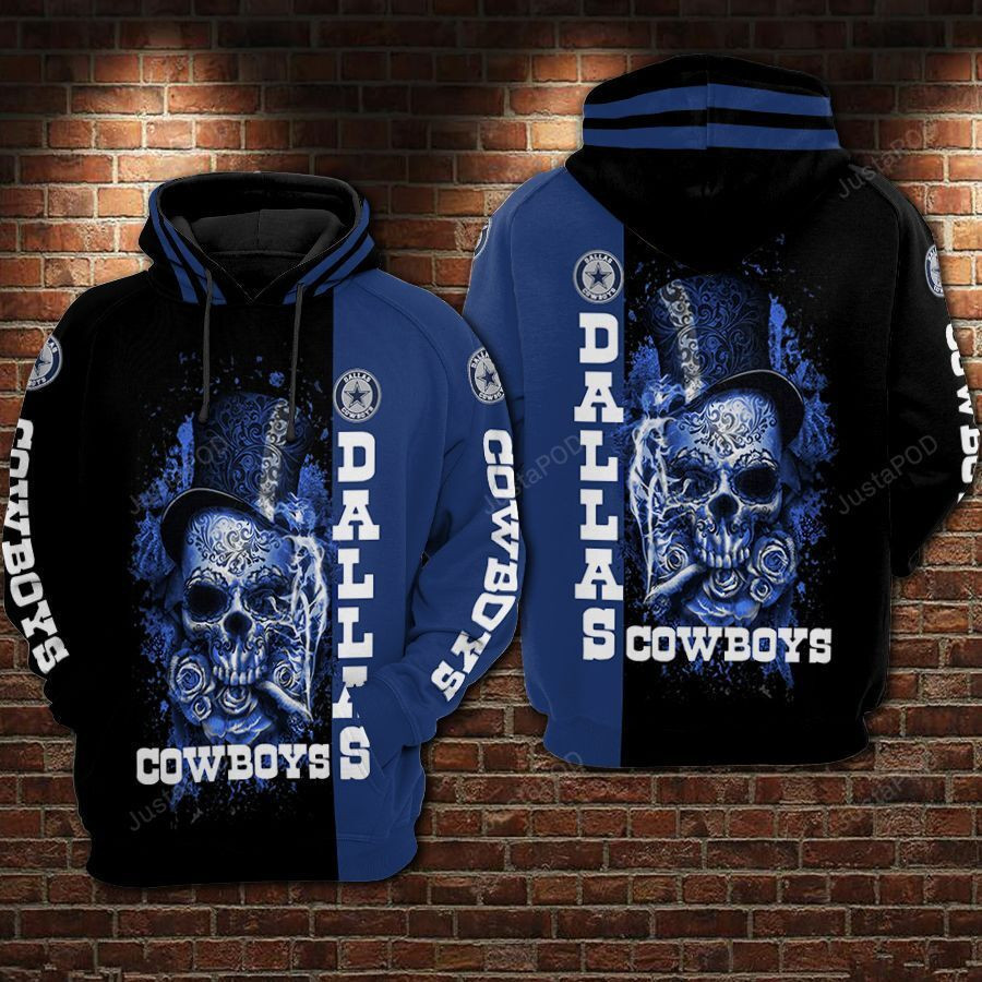 Cowboys Ncaa Football Skull Classic Pattern 3D All Over Print Hoodie & Zip Hoodie