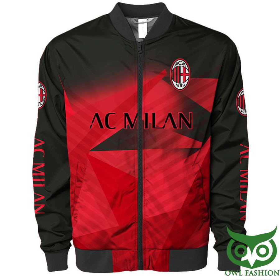 AC Milan Black Red Hawaiian Bomber Jacket