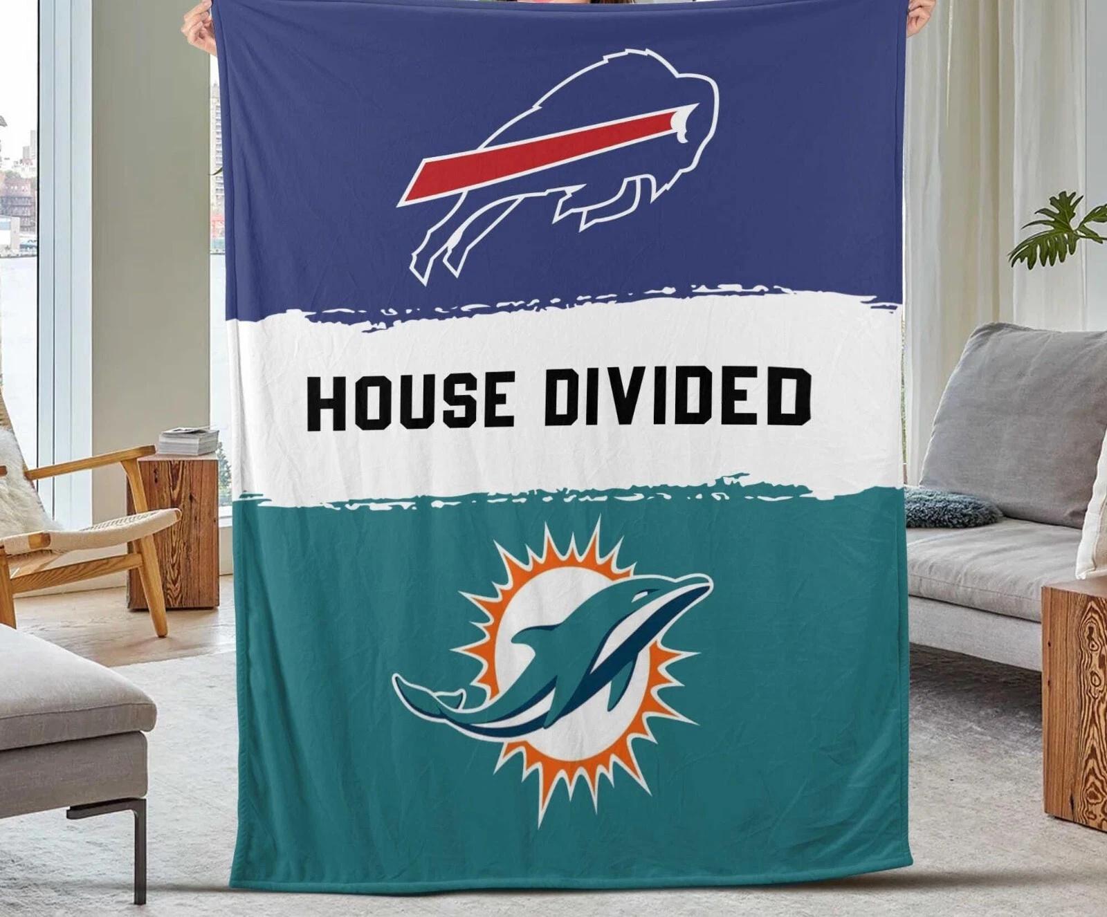 Custom House Divided Blanket House Divided Baseball Basketball Team Fleece Sherpa Blanket