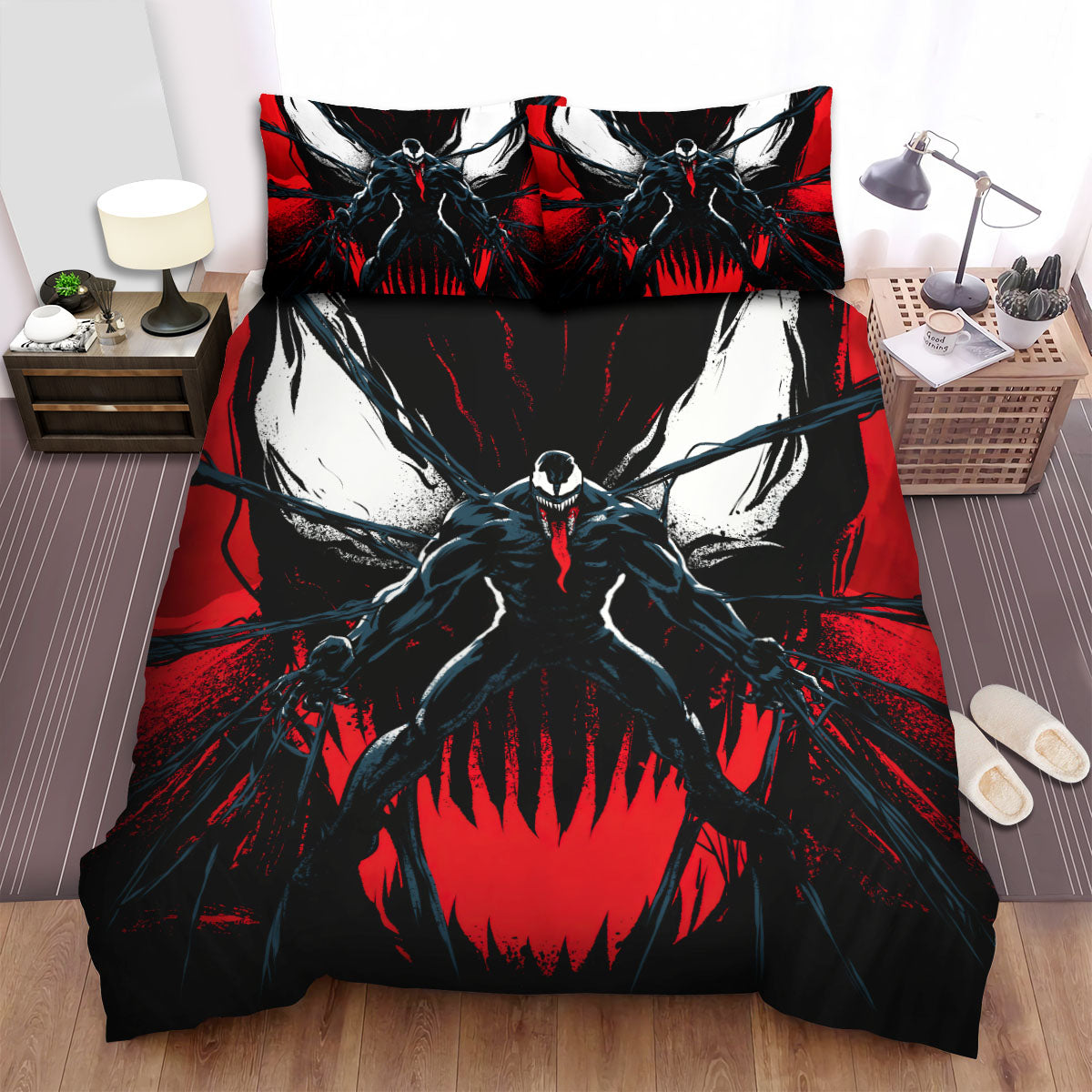 Venom Bedding Set MV Venom And Carnage Duvet Covers Black