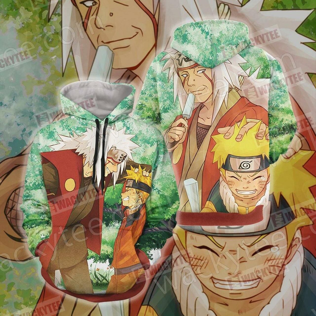 Naruto And Jiraiya Unisex 3D All Over Print Hoodie & Zip Hoodie