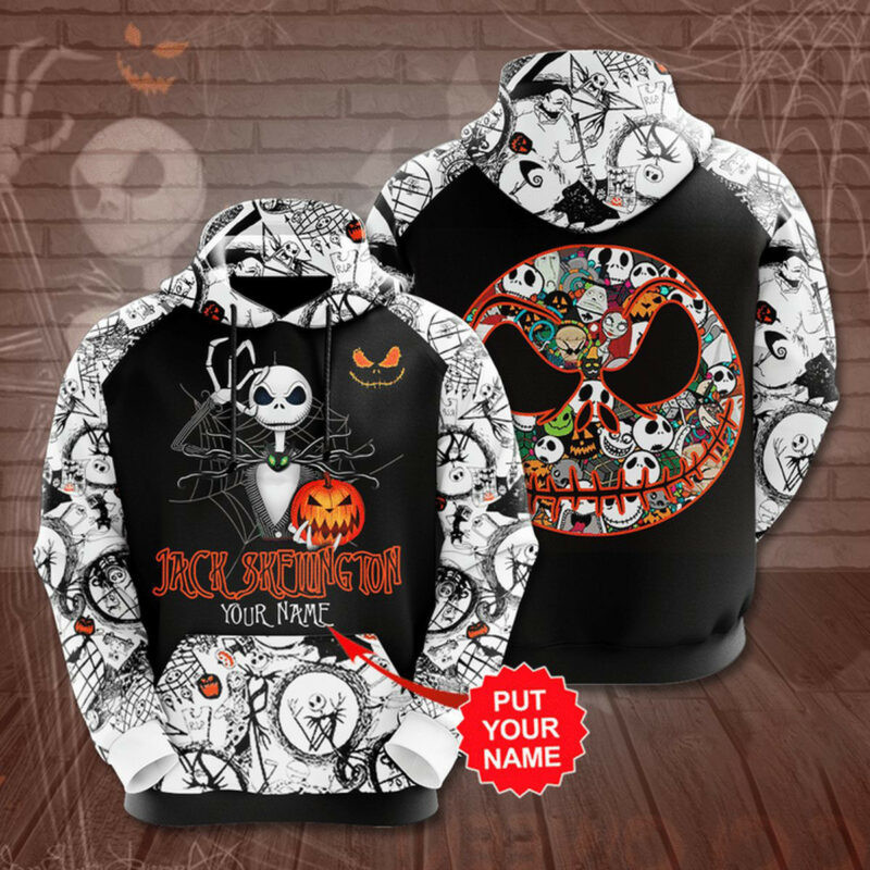 Personalized Jack Skellington Halloween 3d Hoodie