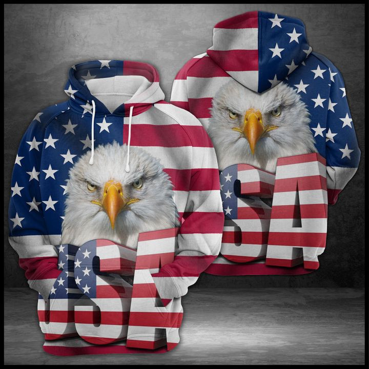 Eagle Usa Flag 3D All Over Print Hoodie & Zip Hoodie