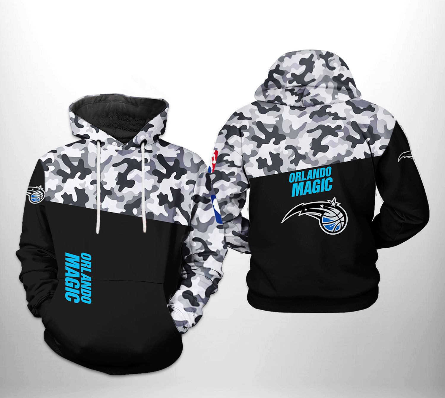 Orlando Magic Camo Veteran Team 3D All Over Print Hoodie & Zip Hoodie