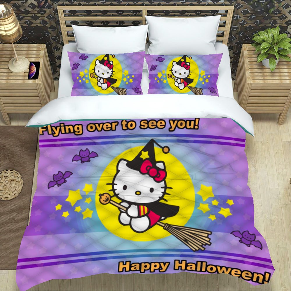 Hello Kitty Bedding Set Flying Over To See You Duvet Covers