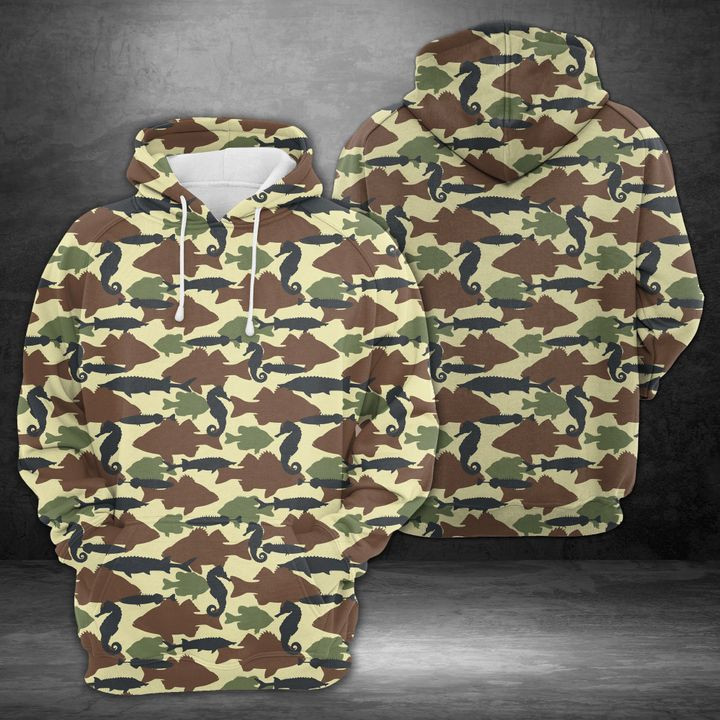 Amazing Camouflage Fish 3D All Over Print Hoodie & Zip Hoodie
