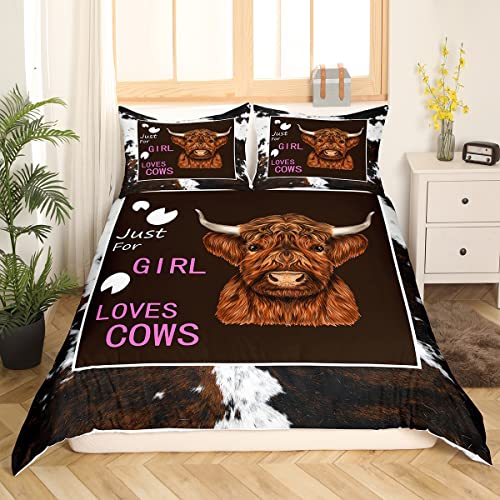 Cow Bedding Set A Girl Who Loves Highland Cattle Bull Duvet Covers