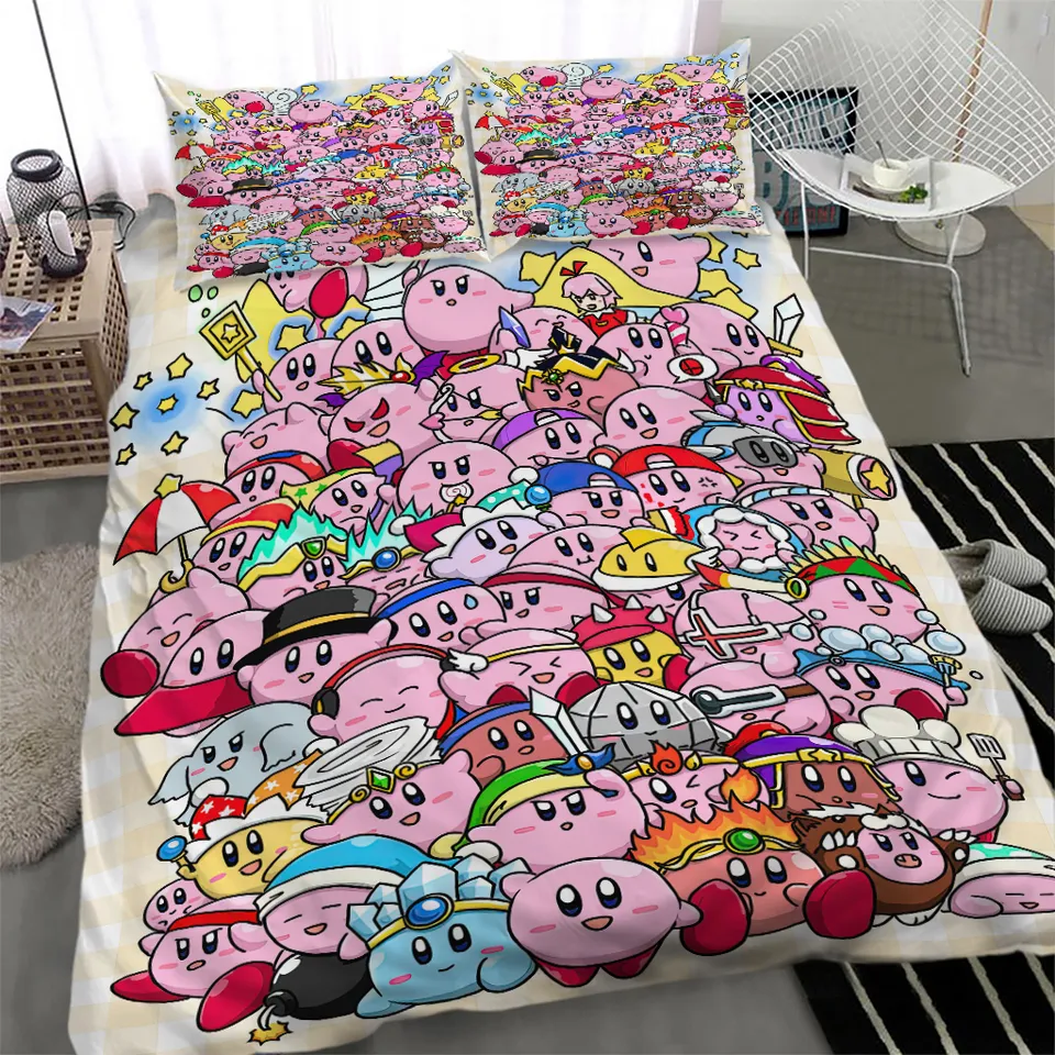 Kirby Bedding Set Kirby All Versions Characters Duvet Covers
