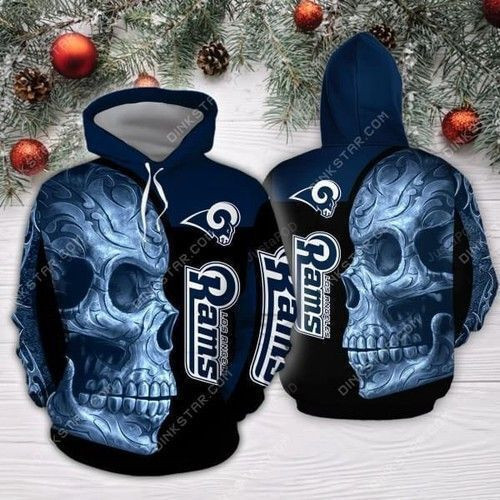 Skull Los Angeles Rams 3D All Over Print Hoodie & Zip Hoodie