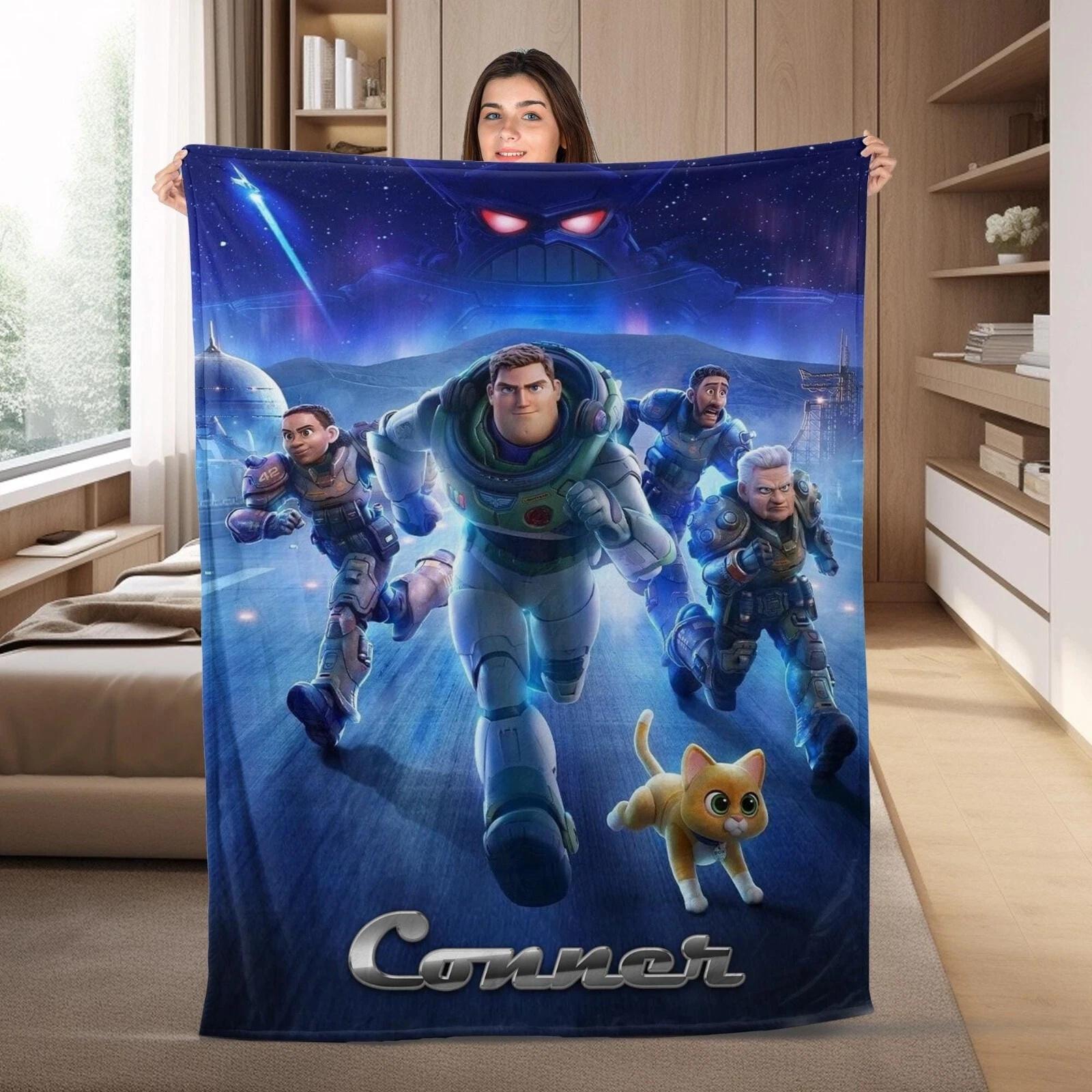 Family Toy Story Buzz Lightyear Blanket Lightyear Fleece Sherpa Blanket