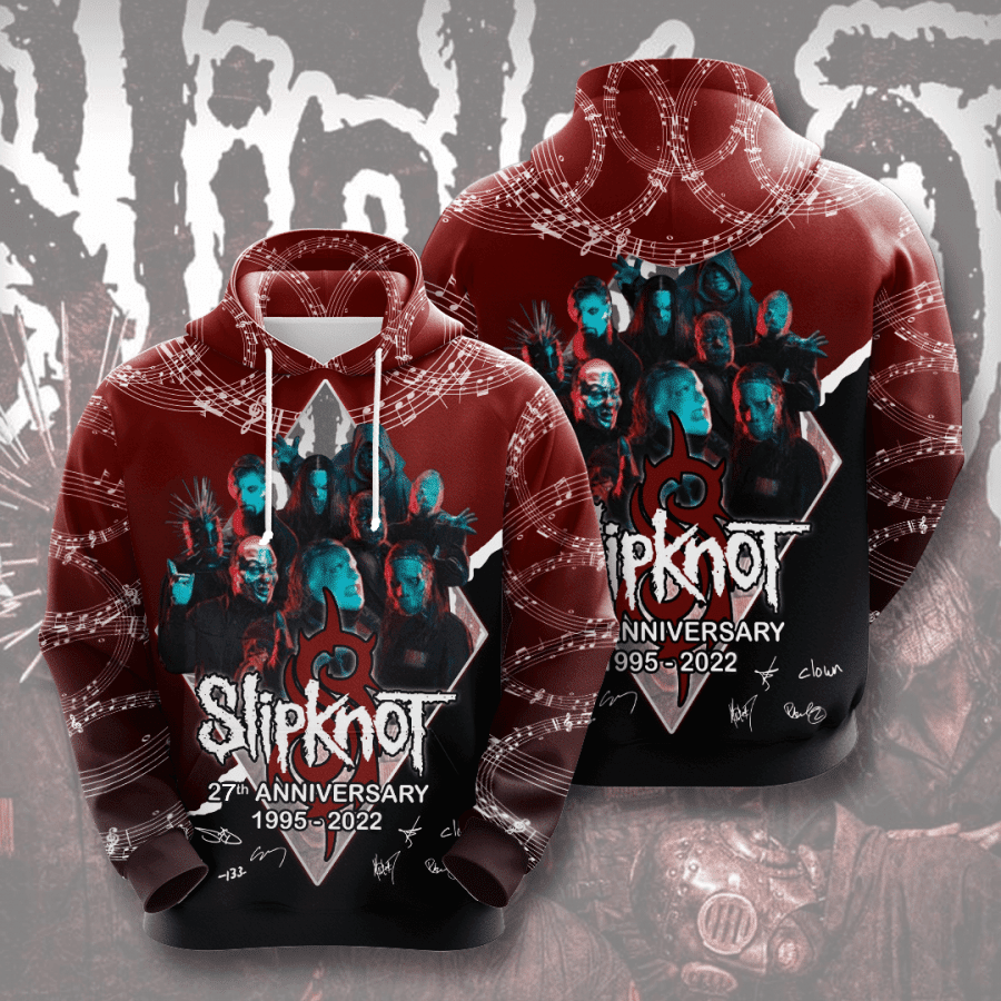 Slipknot Heavy Metal Band 27 Anniversary 1995 2022 Fan Gift, Slipknot Heavy Metal Band Aop Hoodie