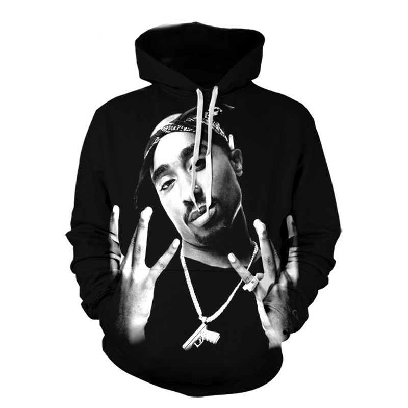 Hip Hop 2pac 3d Hoodie Zip Hoodie