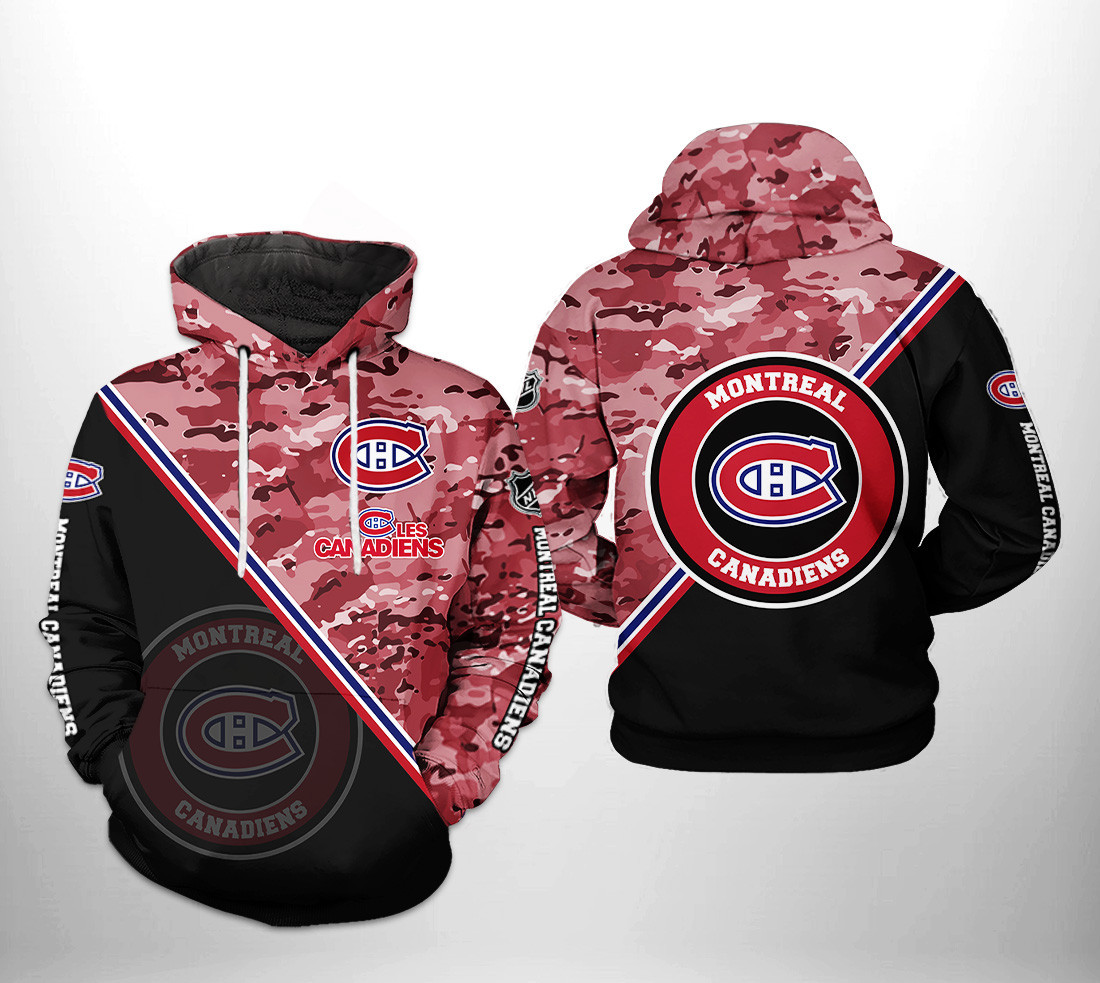 Montr?al Canadiens Camo Team 3D All Over Print Hoodie & Zip Hoodie