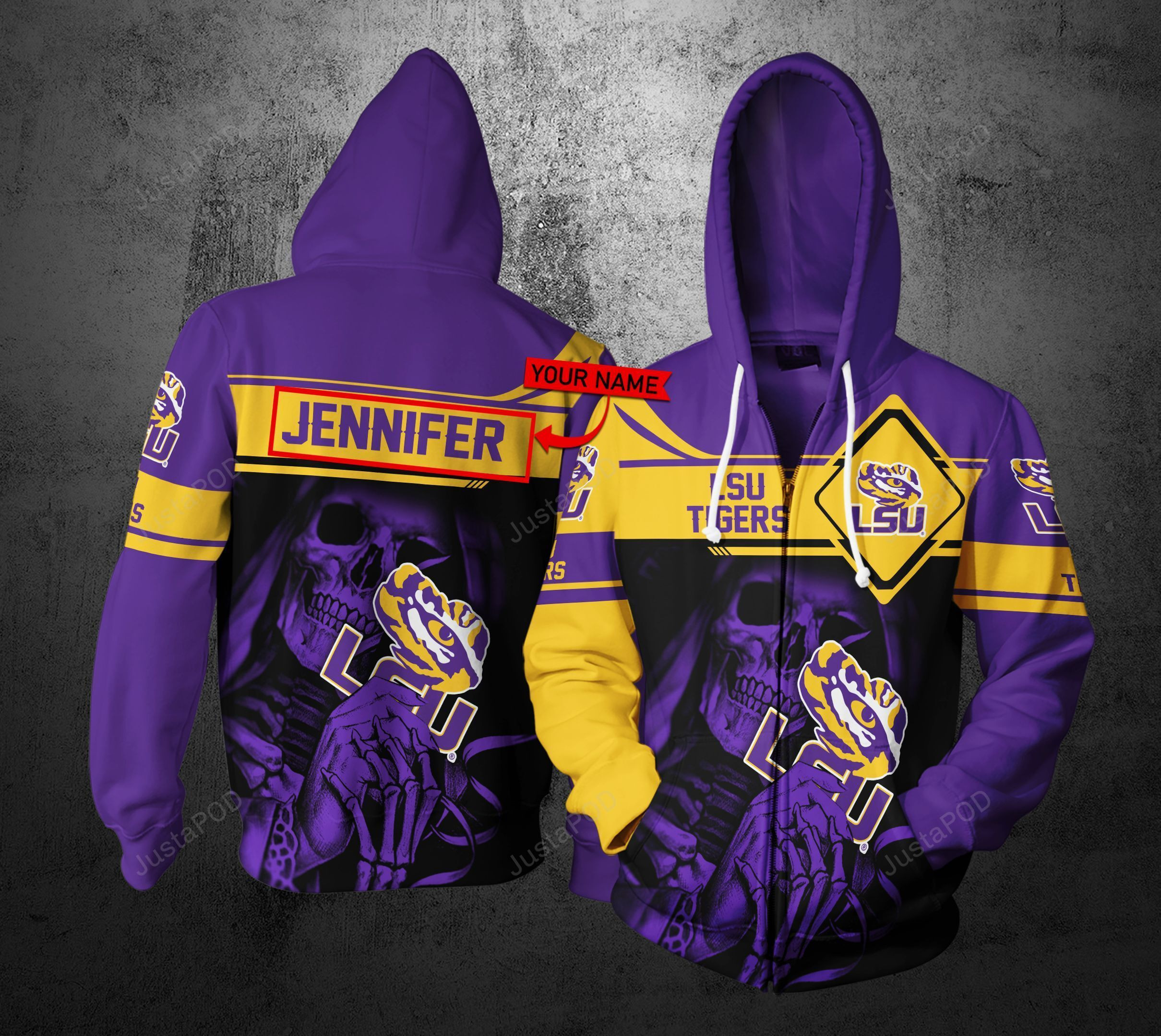Personalized LSU Tigers 3D All Over Print Hoodie & Zip Hoodie