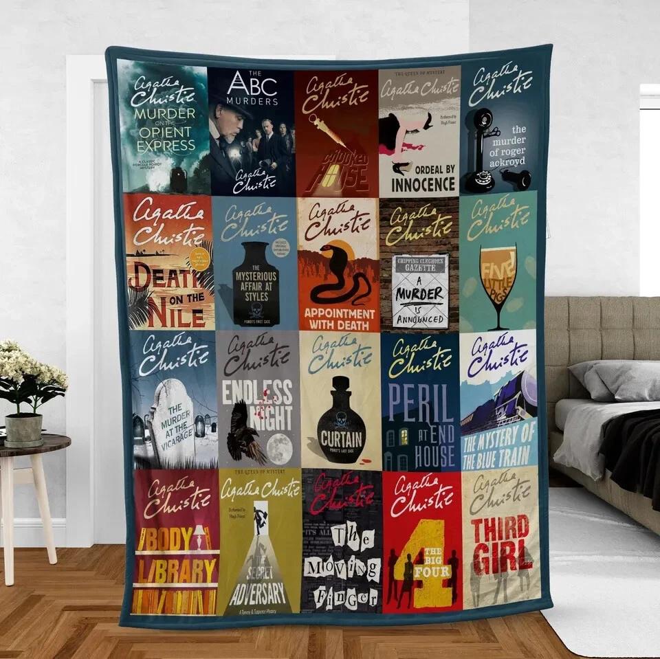 Agatha Christie Fleece Sherpa Blanket