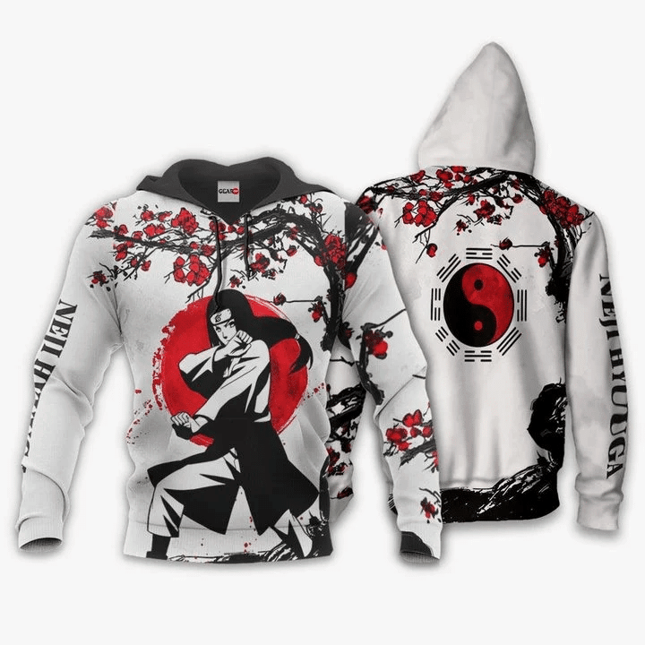 Neji Hyuga Naruto 3d Hoodie Zip Hoodie