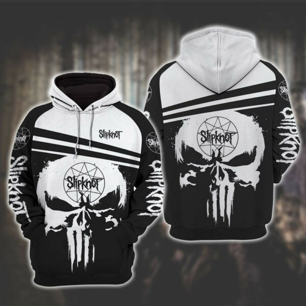 Slipknot Punisher Skull 3d All Over Print Hoodie 1855