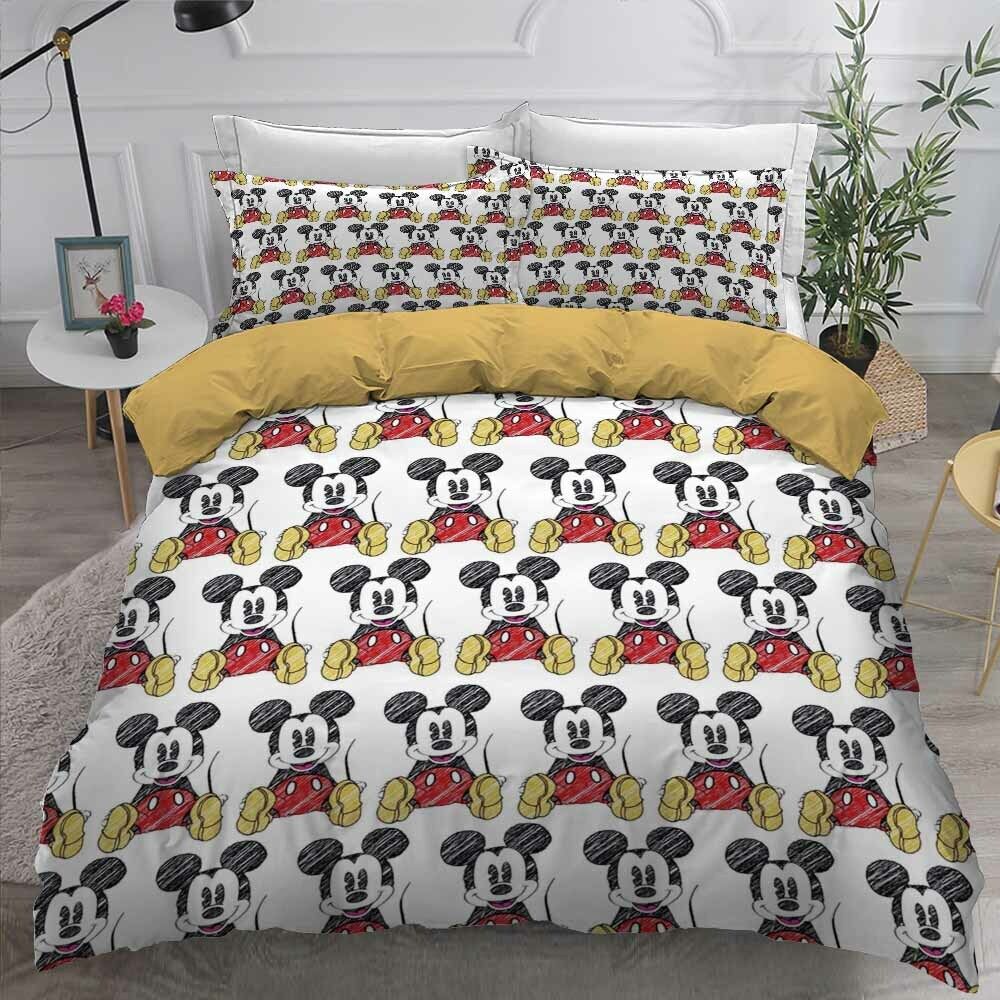 MM Bedding Set DN MM Crayon Colors Graphic Pattern Duvet Covers