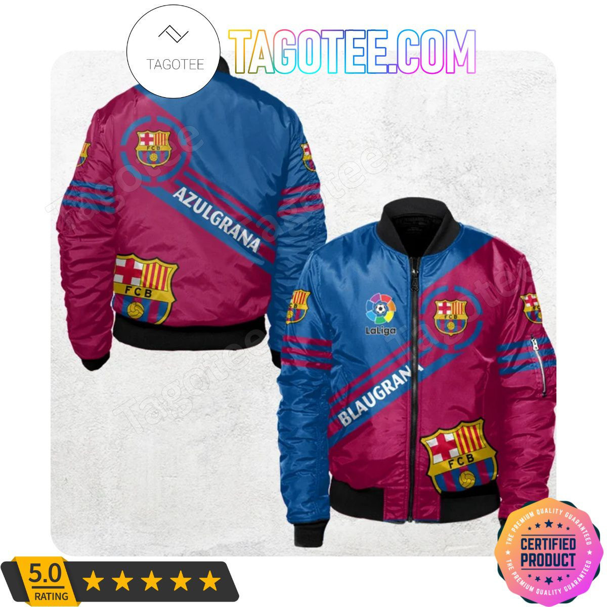 FC Barcelona Blaugrana LaLiga Bomber Jacket